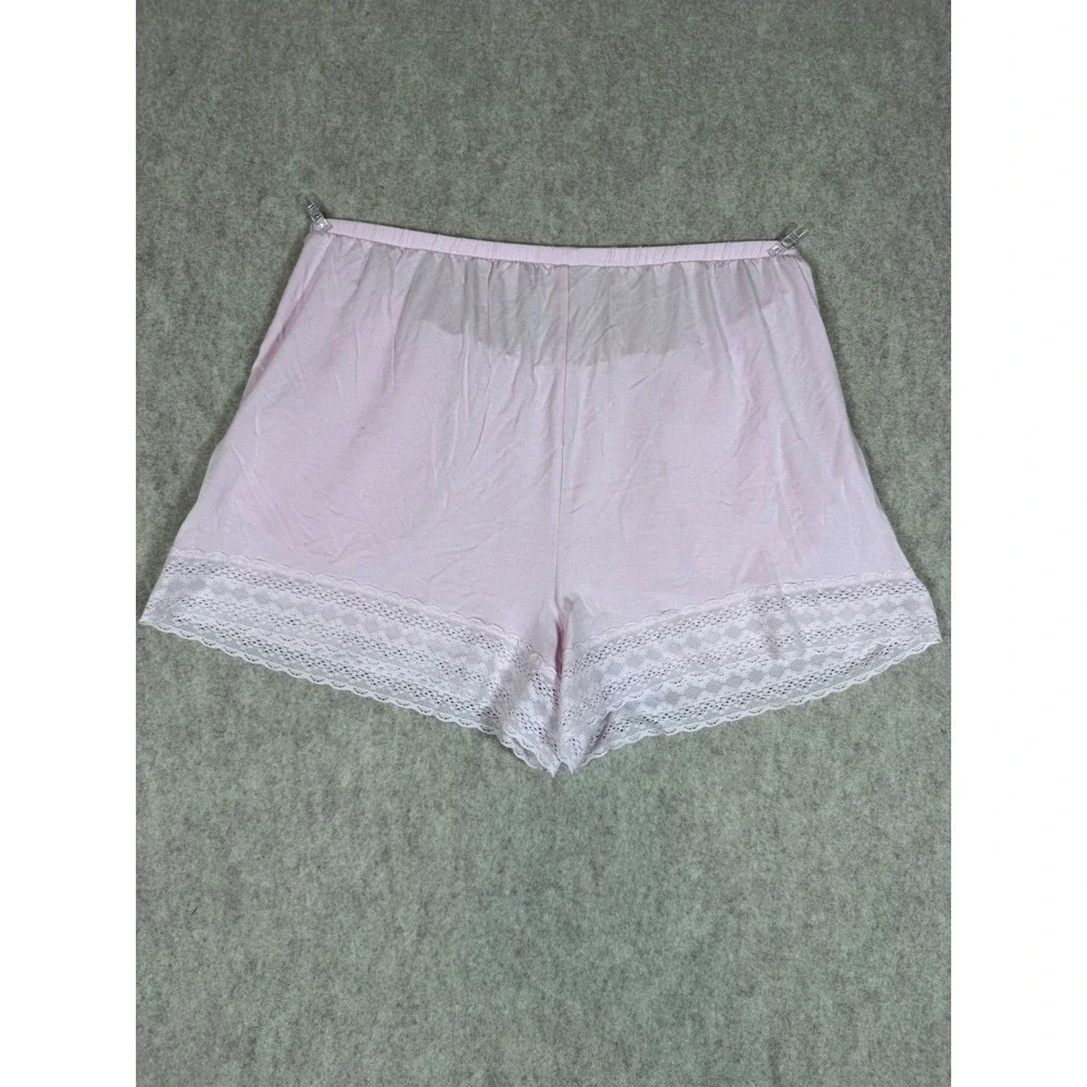 k257. MeUndies Women Pink MicroModal Lace Trim Sleep Shorts Pockets Size M